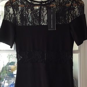 French Connection NWTBlack Lace cutout dress